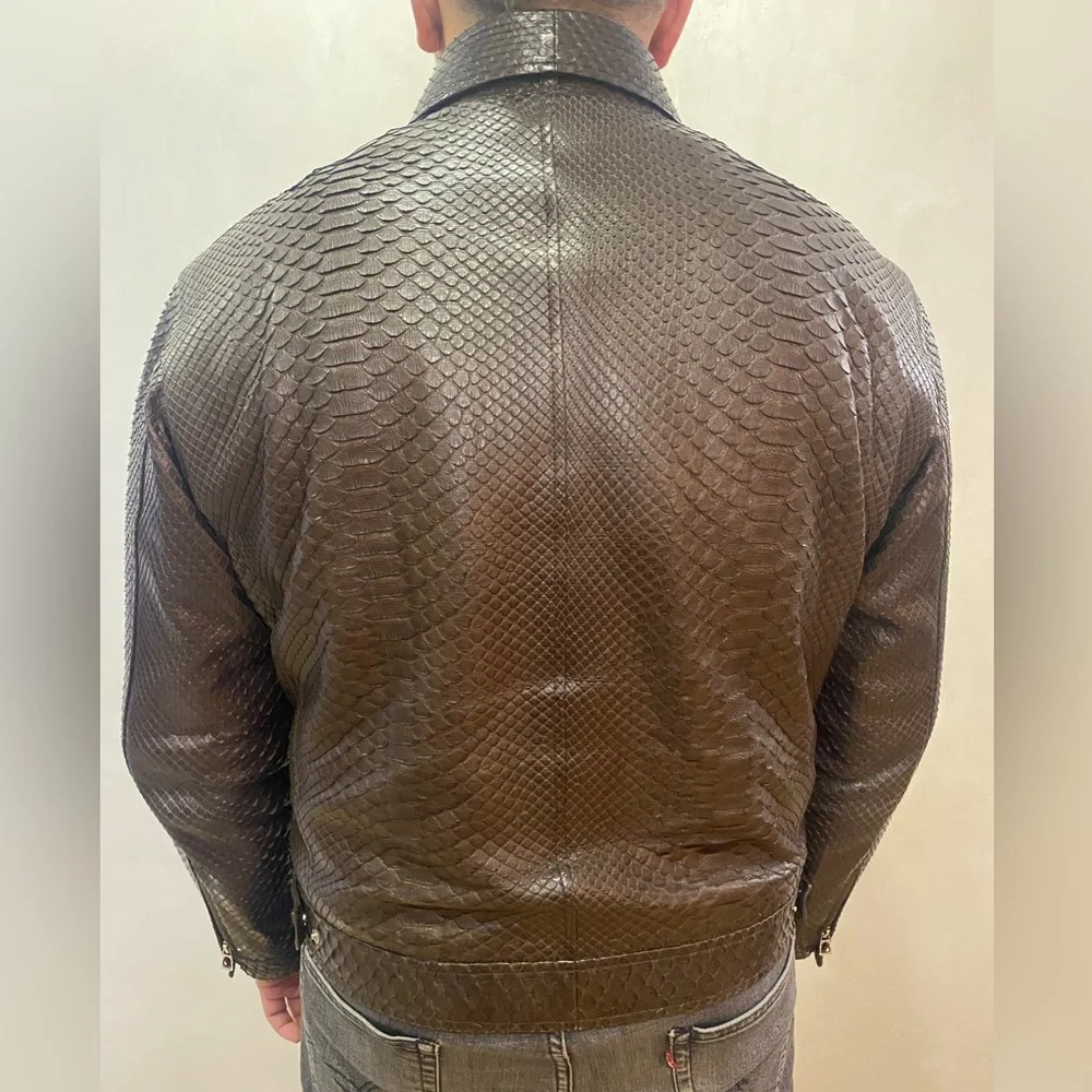 Python leather jacket - Picture 4 of 10